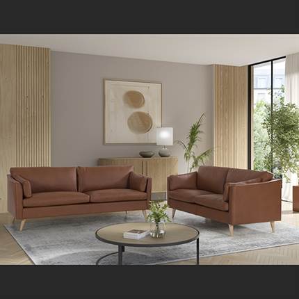 3+2 pers. sofasæt i læder